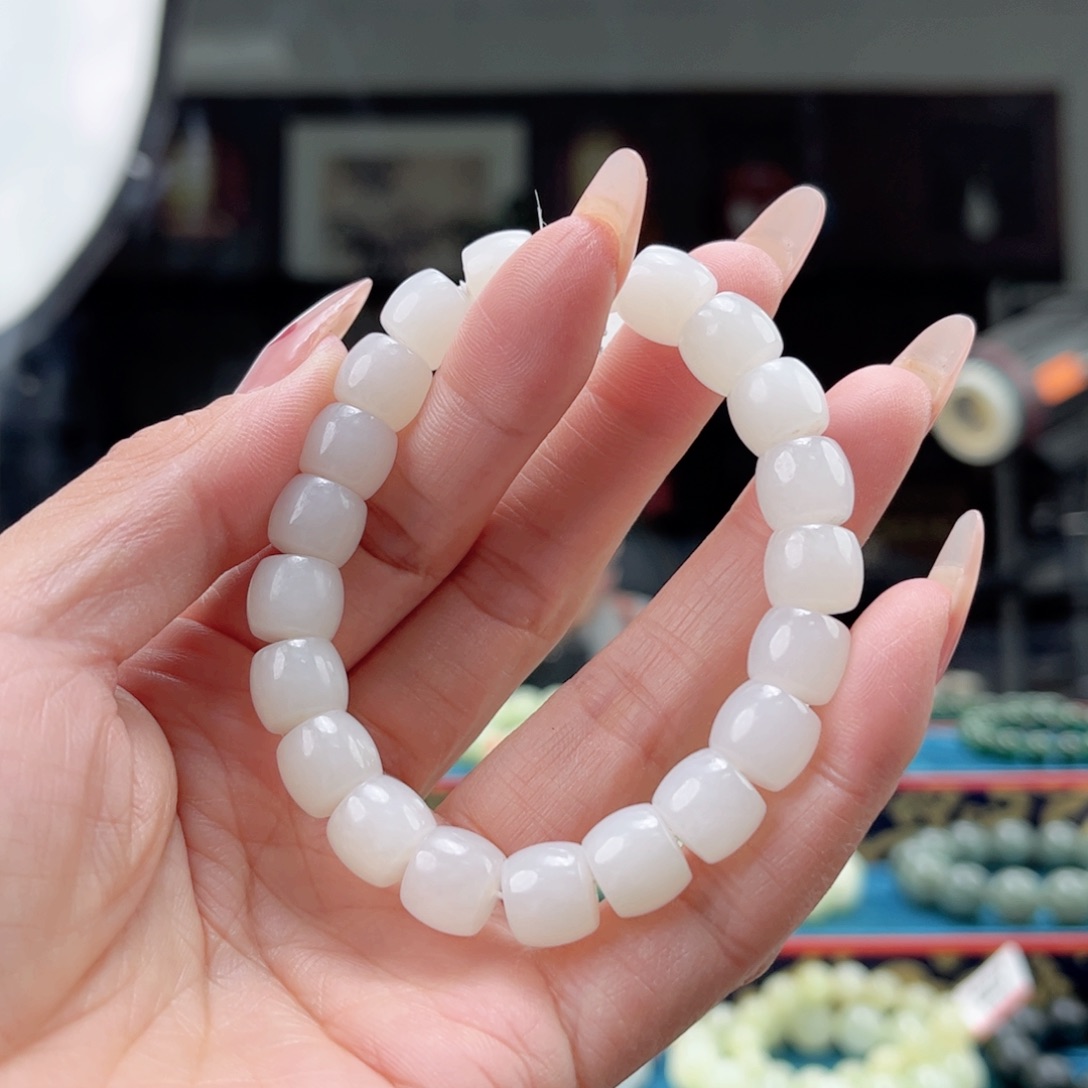 【闪购商品】未镶嵌和田玉手链纯天然青海野牛沟10