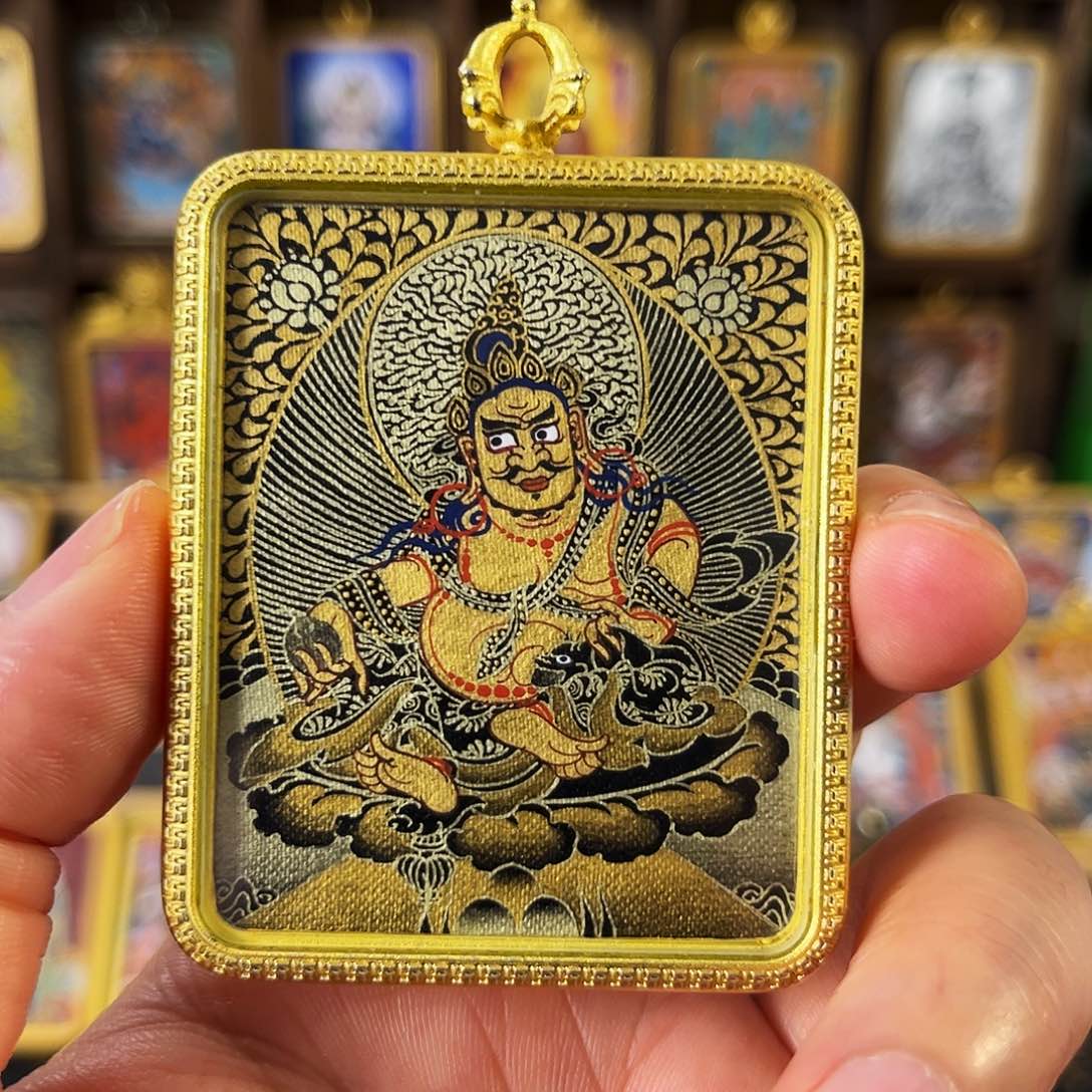 青海热贡手绘黄老爷