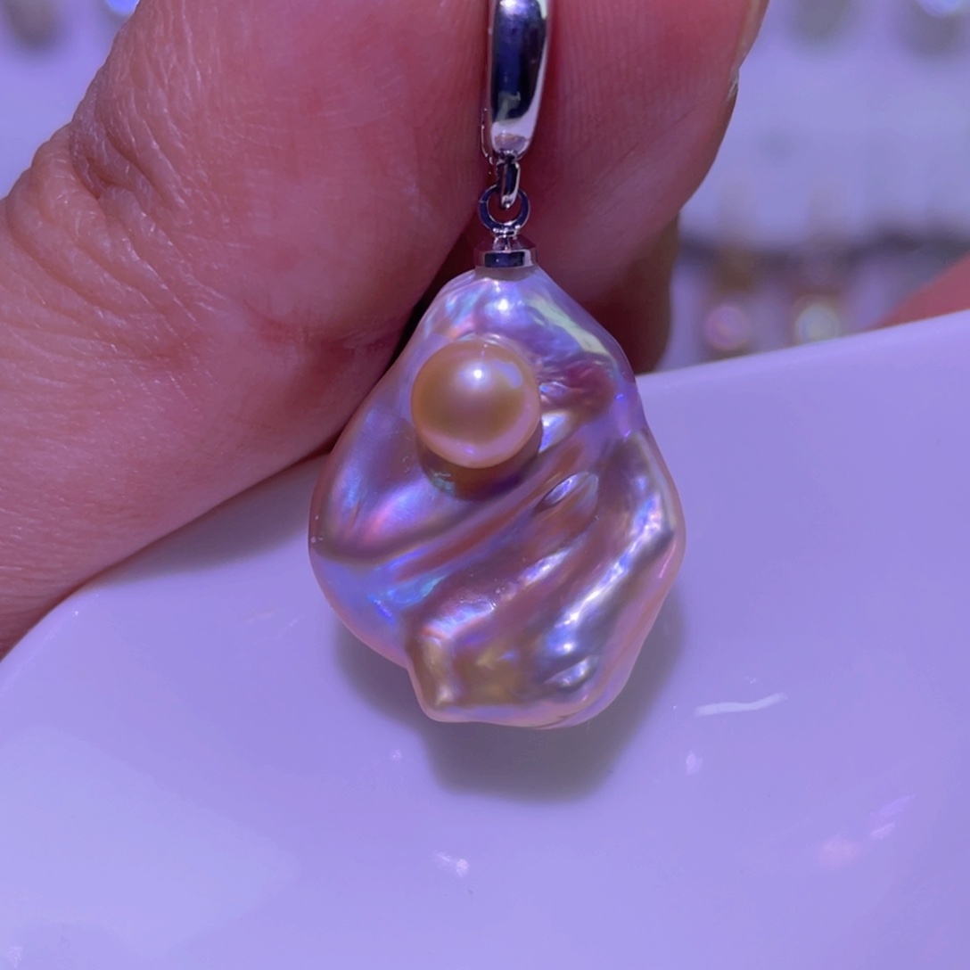 天然淡水珍珠吊坠淡水珍珠未镶嵌