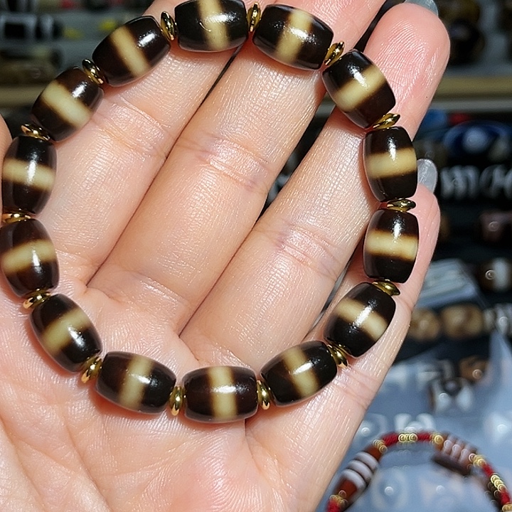 雏***菊玛瑙/玉髓（覆膜）合金手链