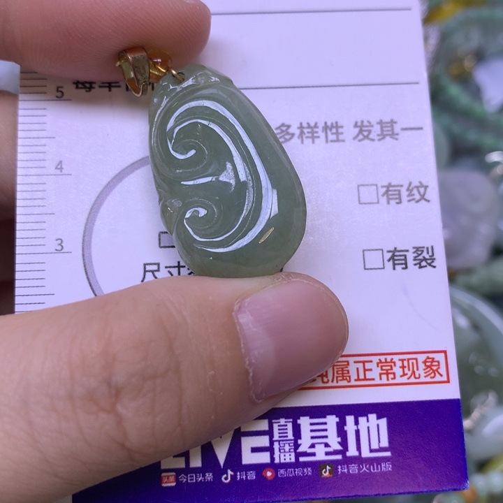 翡翠未镶嵌吊坠(不含链)