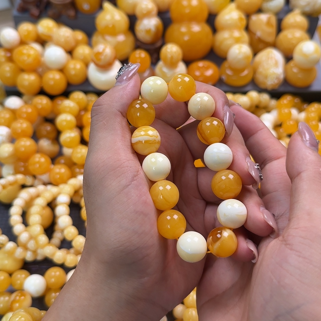 蜜蜡未镶嵌珠宝奇石15mm