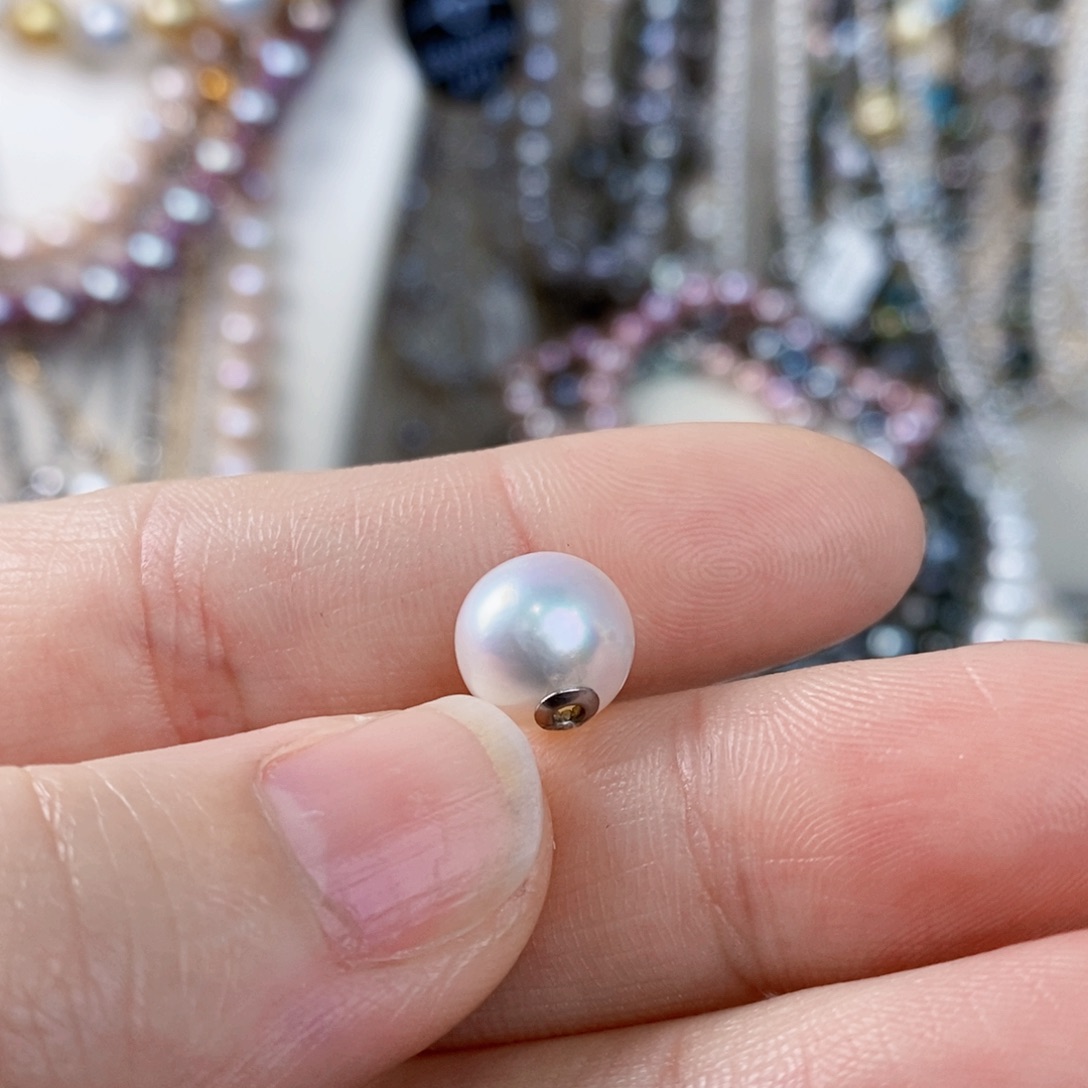 淡水珍珠吊坠(不含链)银S925镶嵌