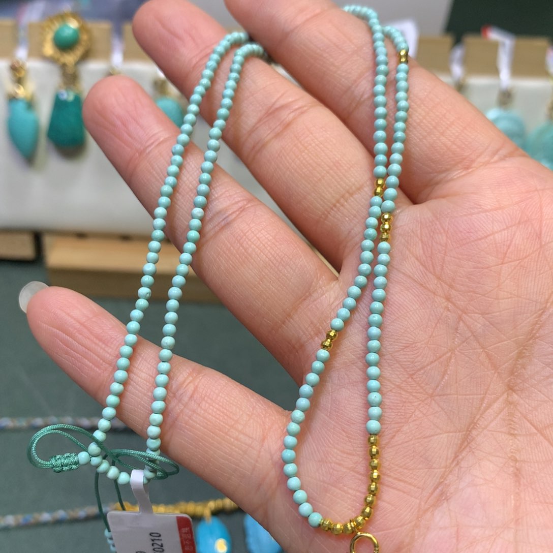 绿松石万能链18K金镶嵌