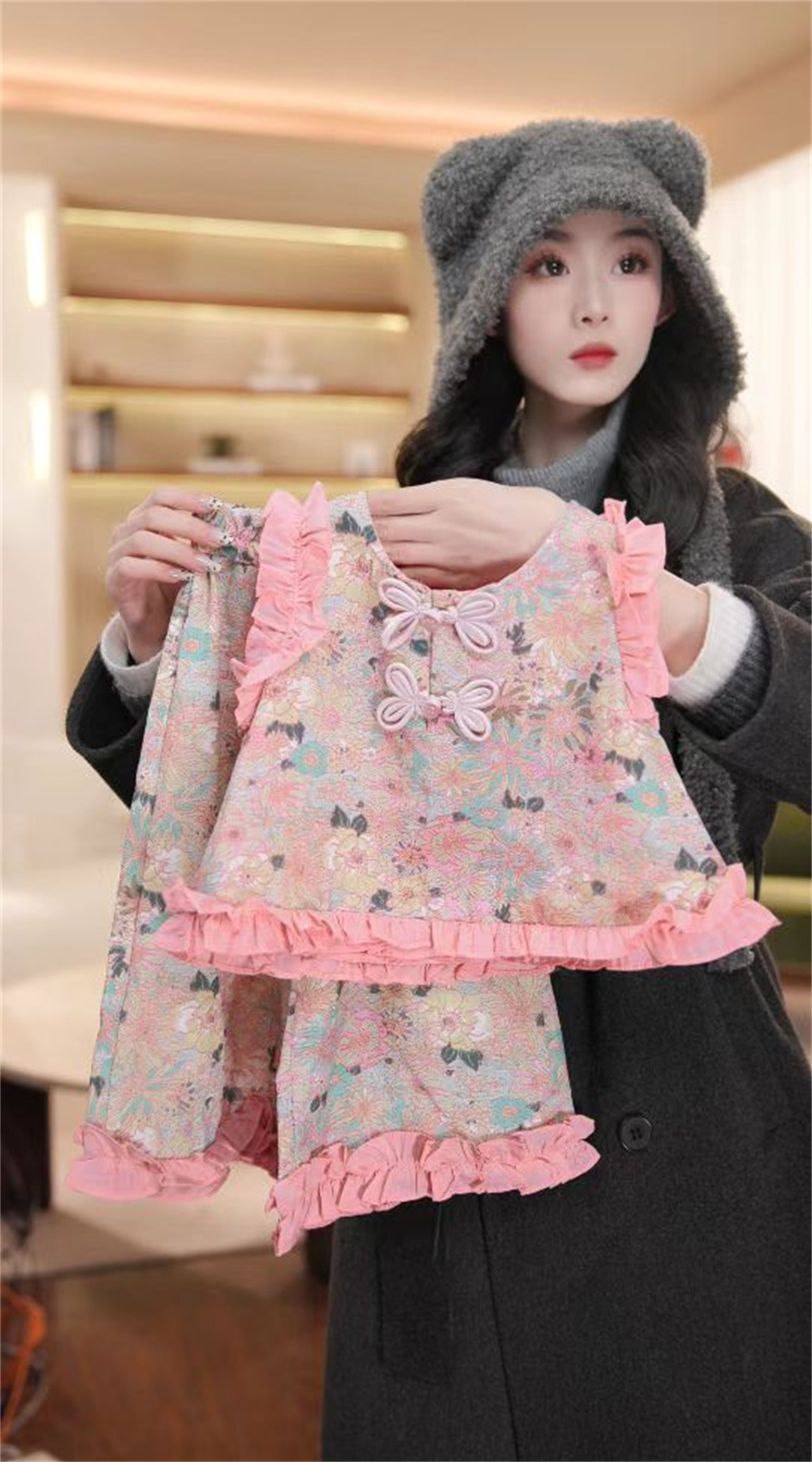 碎花套装新款儿童夏装新中式国风洋气甜美夏日清新休闲装 SL00001