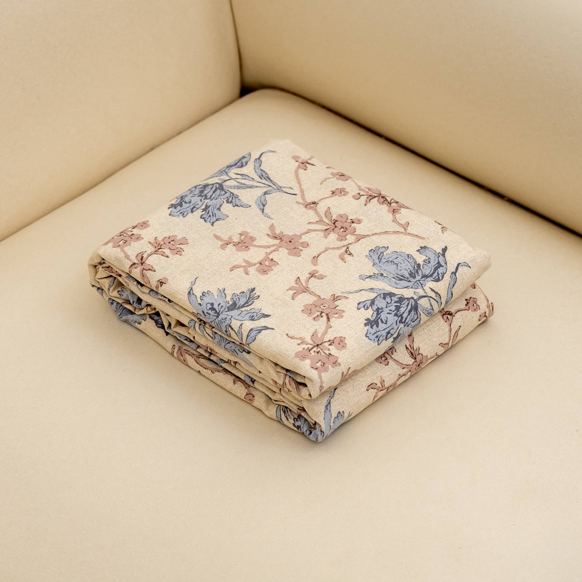 【京会社】亚麻床单230*250 浅语蓝花