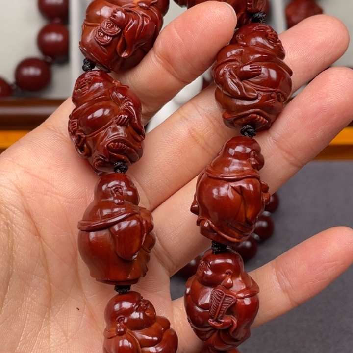 龍***吟手串/手链橄榄核弥勒