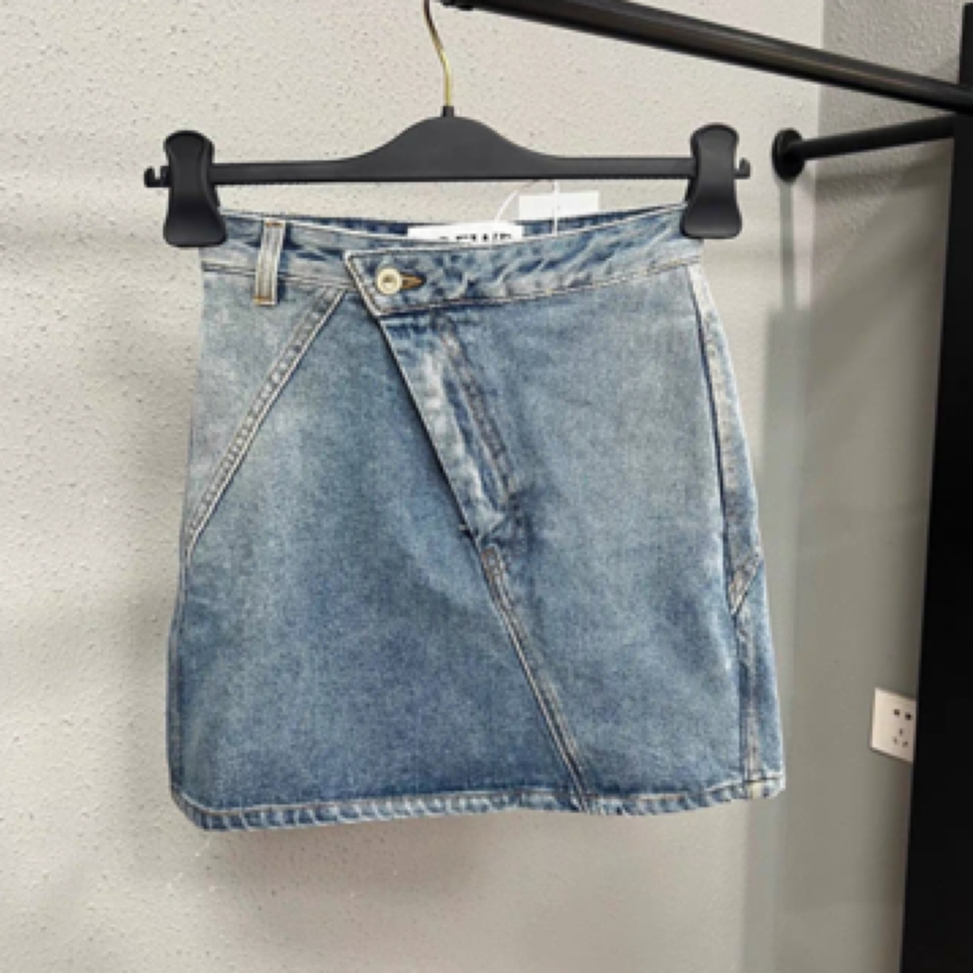 99新 LOEWE/罗意威 Loewe徽标logo牛仔短裙/38码/A03007