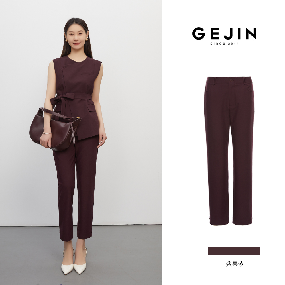 GEJIN/歌锦休闲时尚通勤气质百搭休闲裤93125904092