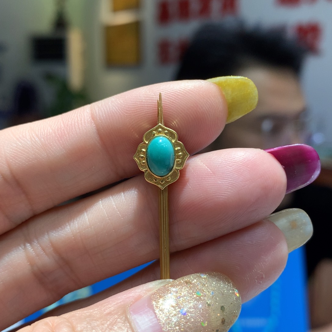 18K金镶嵌绿松石配饰