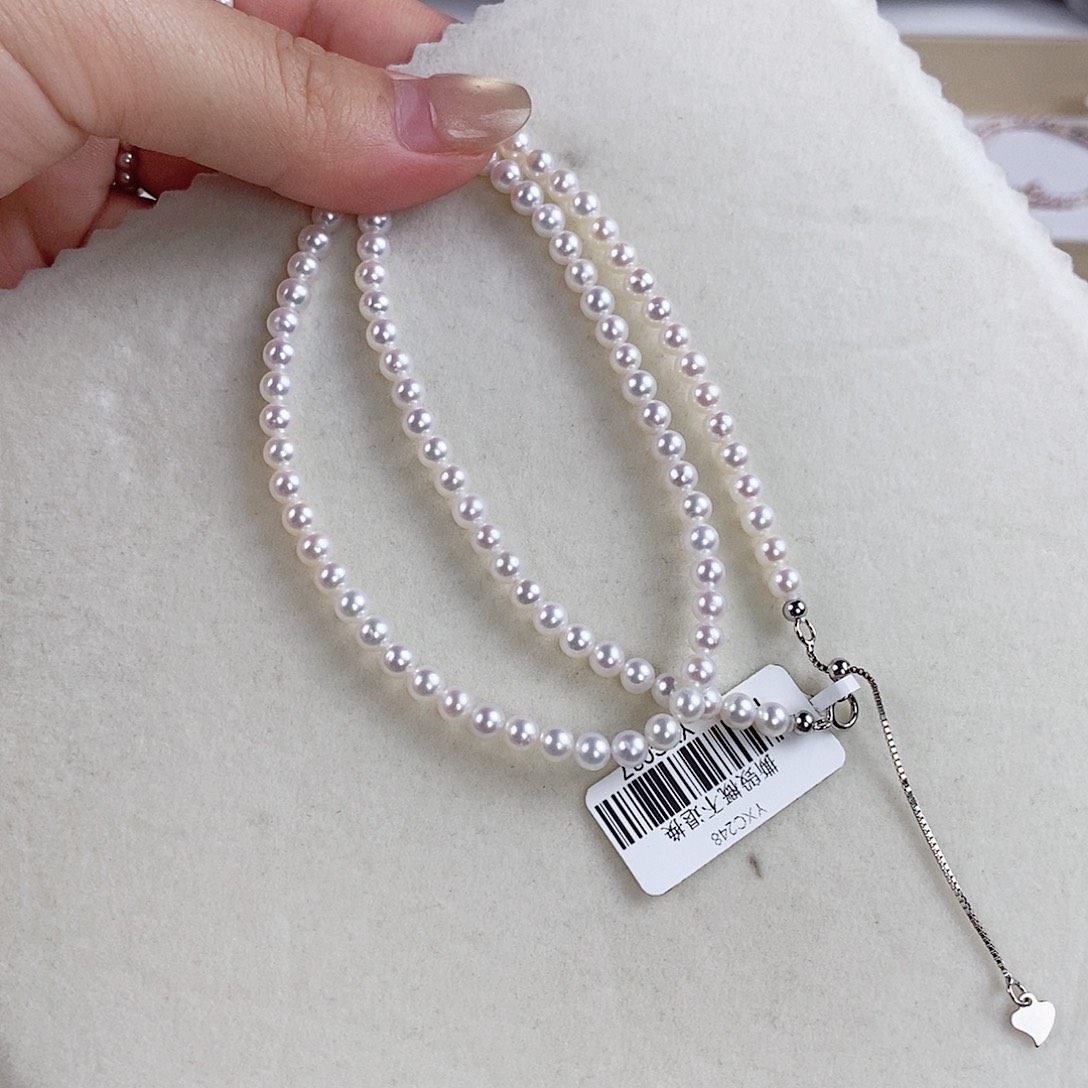 淡水珍珠银S925镶嵌颈饰