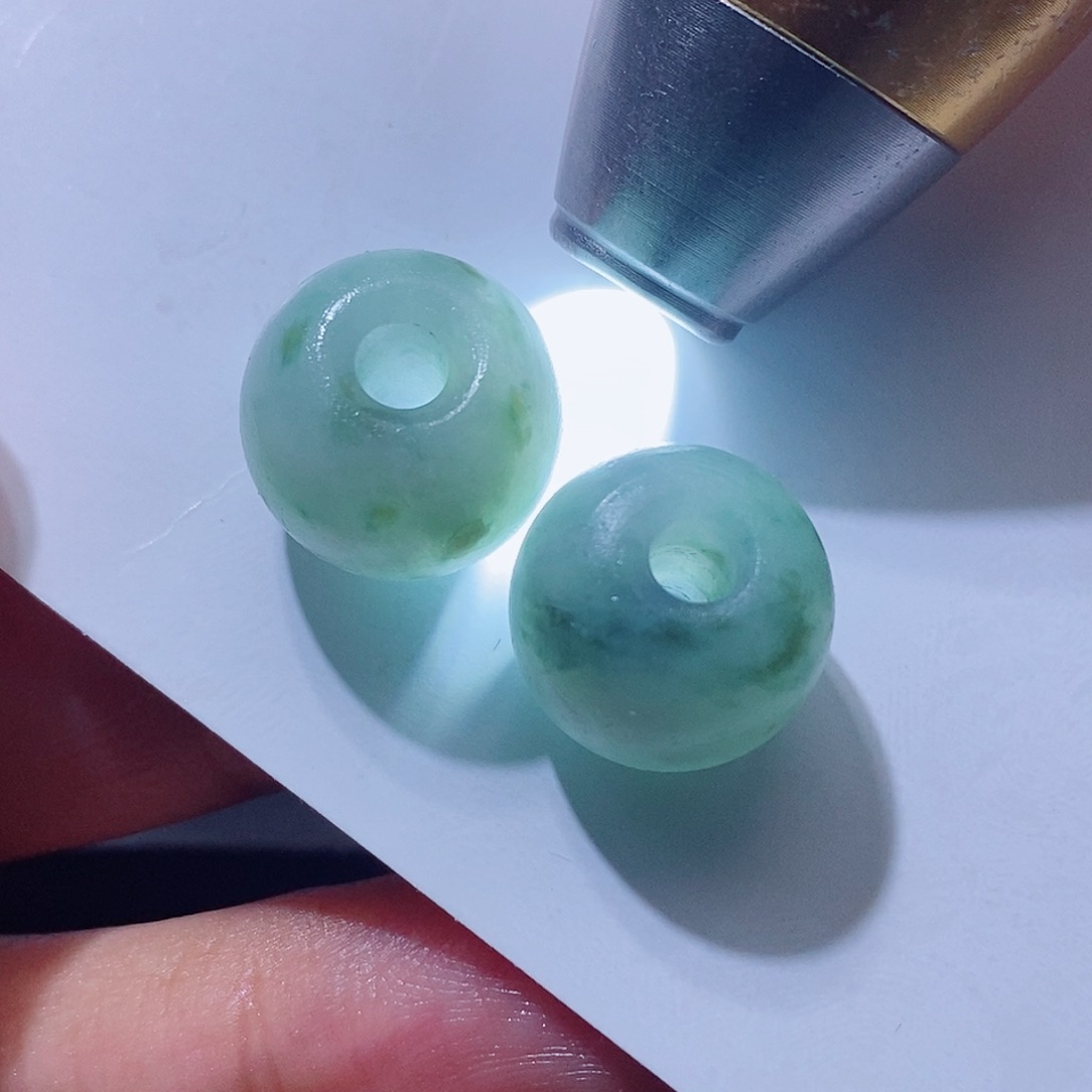 定制翡翠未镶嵌两件一起王炸