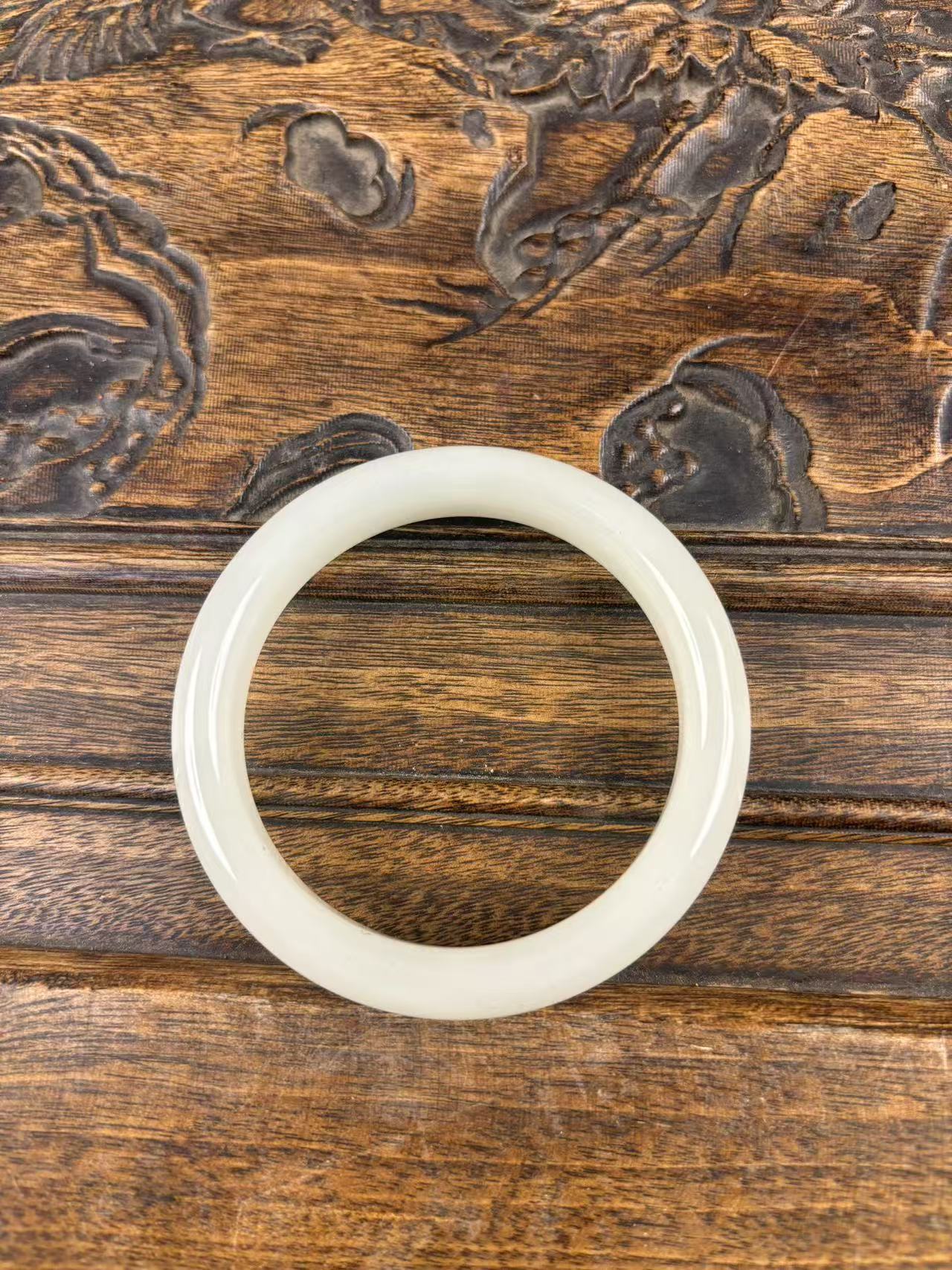 和田玉白玉手镯一个[小七甄选}