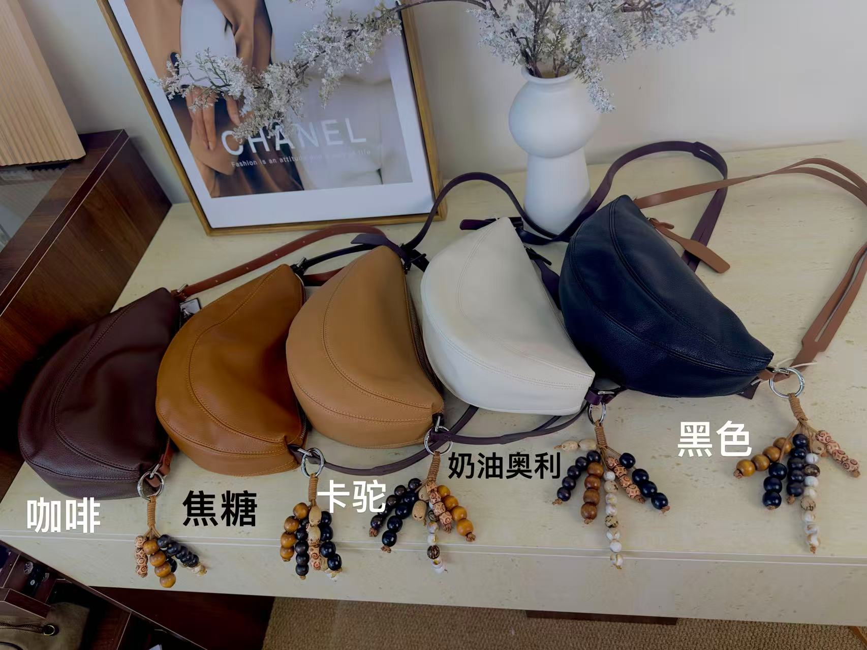 【T·T奶油芝士】早秋新款手提包时尚百搭单肩斜挎饺子包女包【6087】