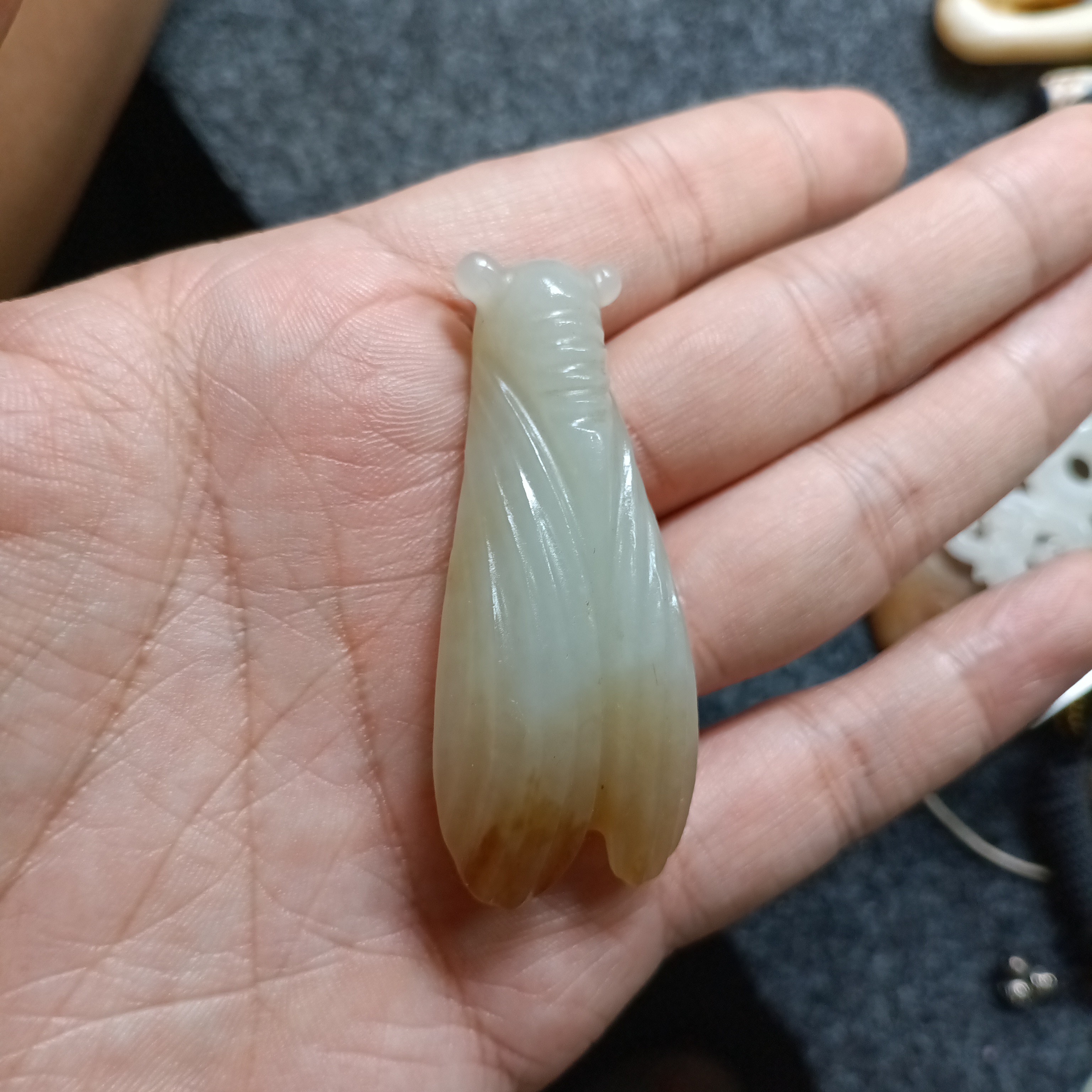 蝉一鸣惊人玉坠挂件颈饰
