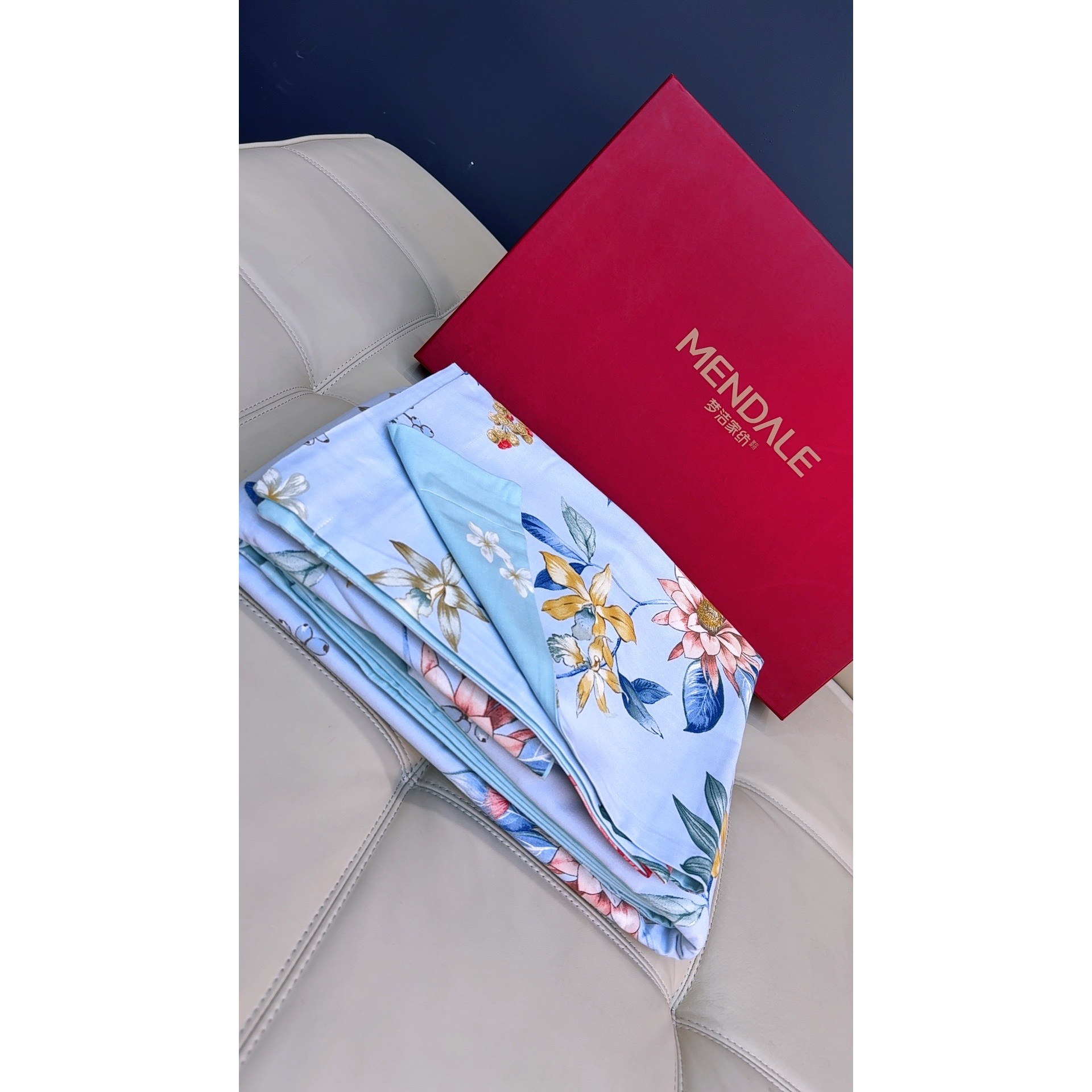 品牌原单梦家纺-纯-棉磨毛印花抗菌【四件套—2.2m*2.4m】灵兮—9140