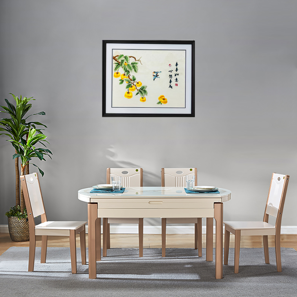 高档织锦绣电表箱挂画餐厅装饰画餐厅挂画简约背景画