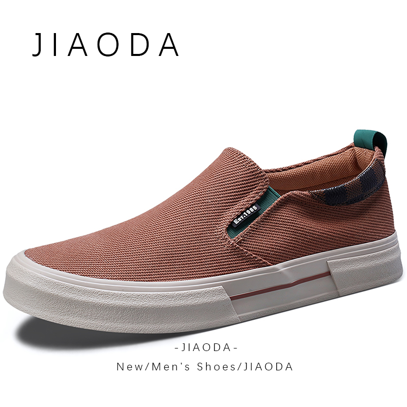 帆布鞋2025秋季新款透气舒适软底防滑一脚蹬潮流百搭布鞋