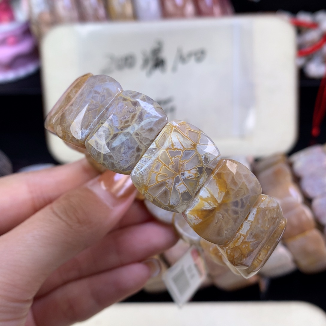 硅化珊瑚（珊瑚玉）未镶嵌吊坠(赠链)漏五折精美手牌（16号）