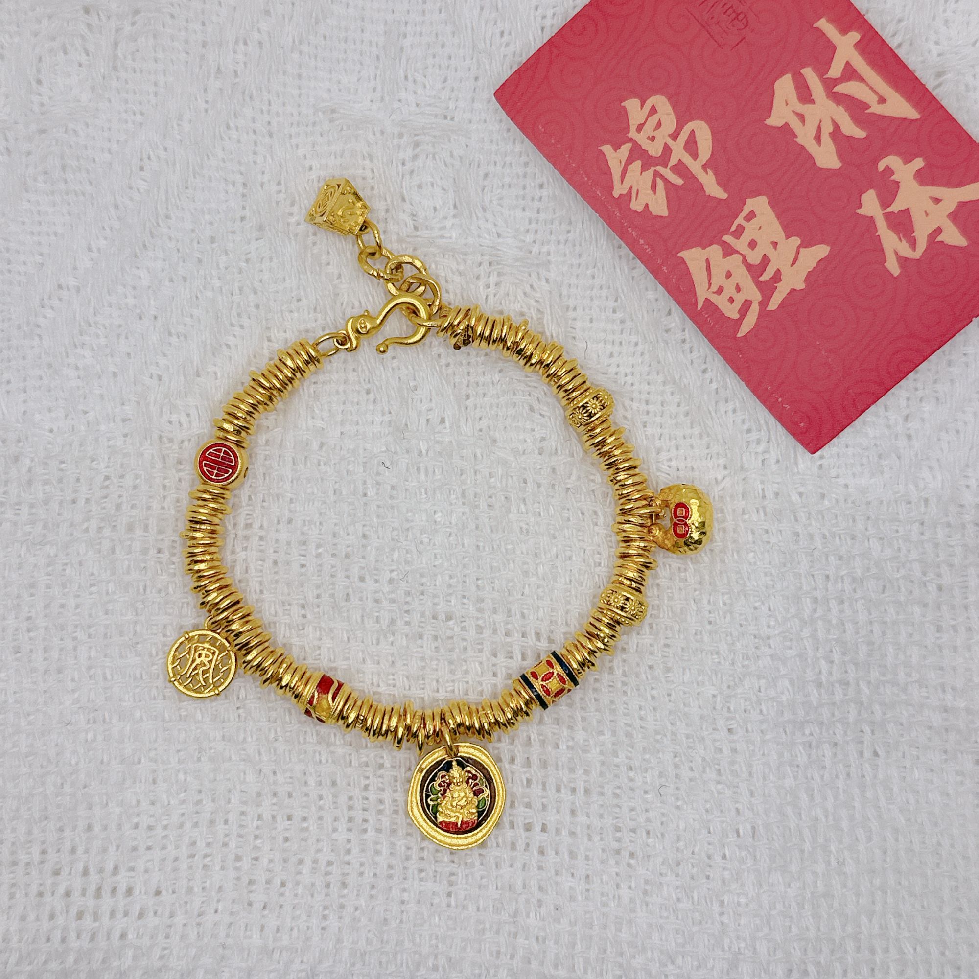 足金999饰品黄金投资金 卡四盘缠14手围 27.82克 
