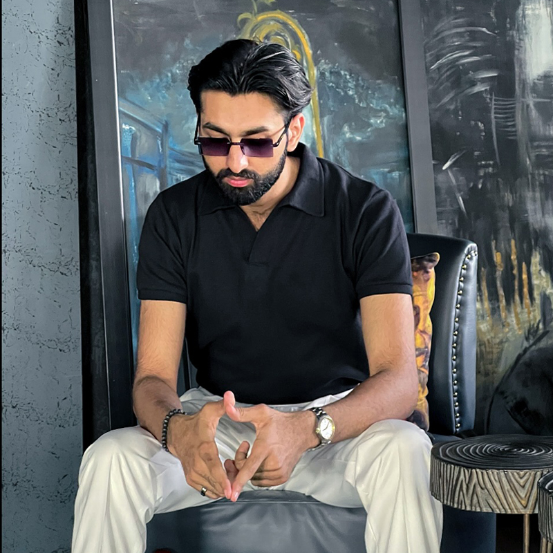 Hawkdk美式针织短袖polo衫男款夏季蚕丝宽松休闲翻领T恤纯色轻奢