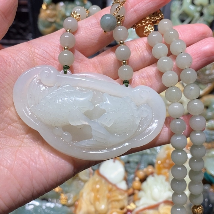 岫玉毛衣链未镶嵌