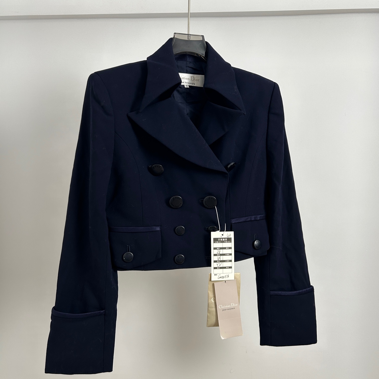 99新 DIOR/迪奥 藏蓝色短款西服外套 40码 GM001576