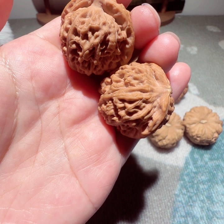 文玩核桃把件34荔枝纹全品