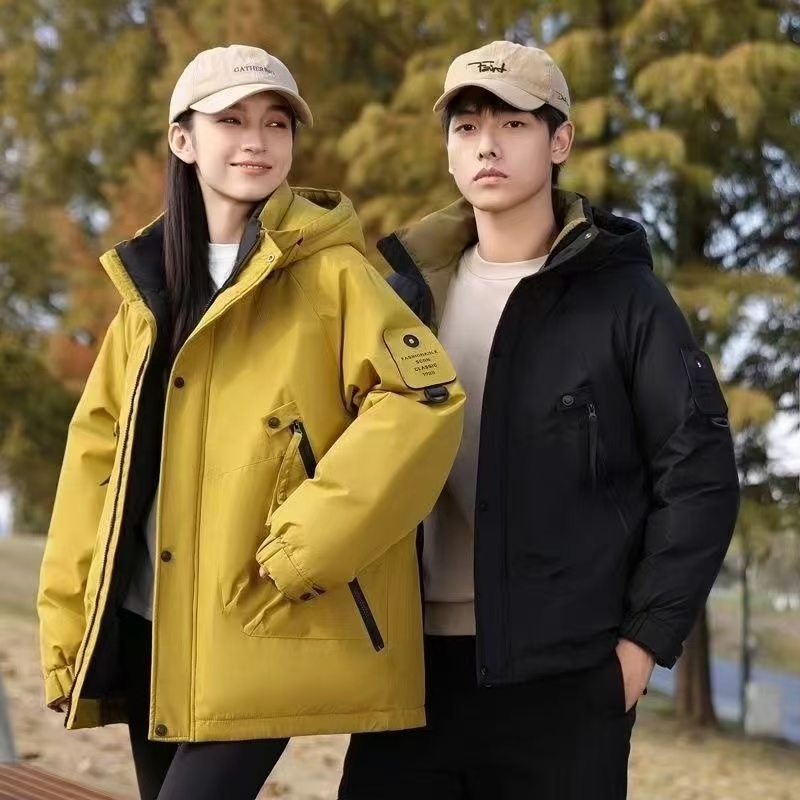 【清仓捡漏不加单】情侣款冬季加厚防寒冲锋棉衣D90