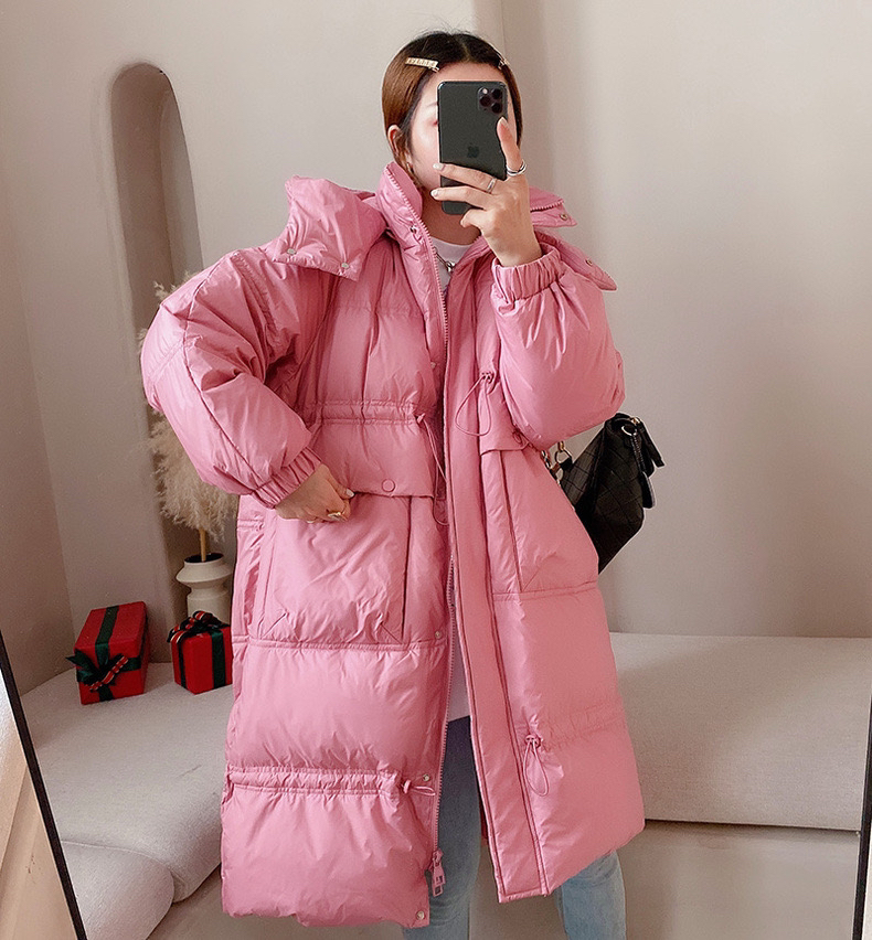 加厚中长款羽绒服韩版宽松显瘦气质保暖百搭冬季外套