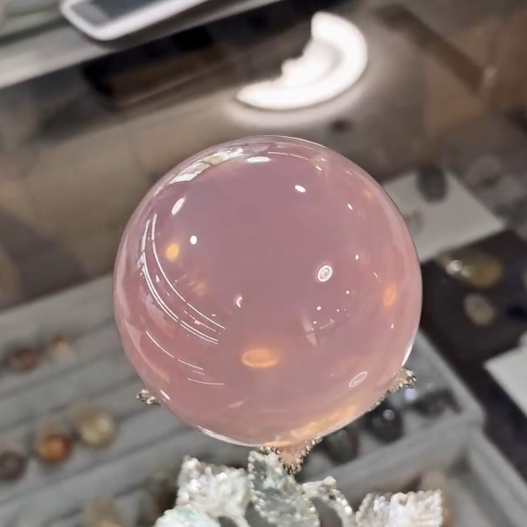 7.4冰粉六芒星透体爆彩天然水晶