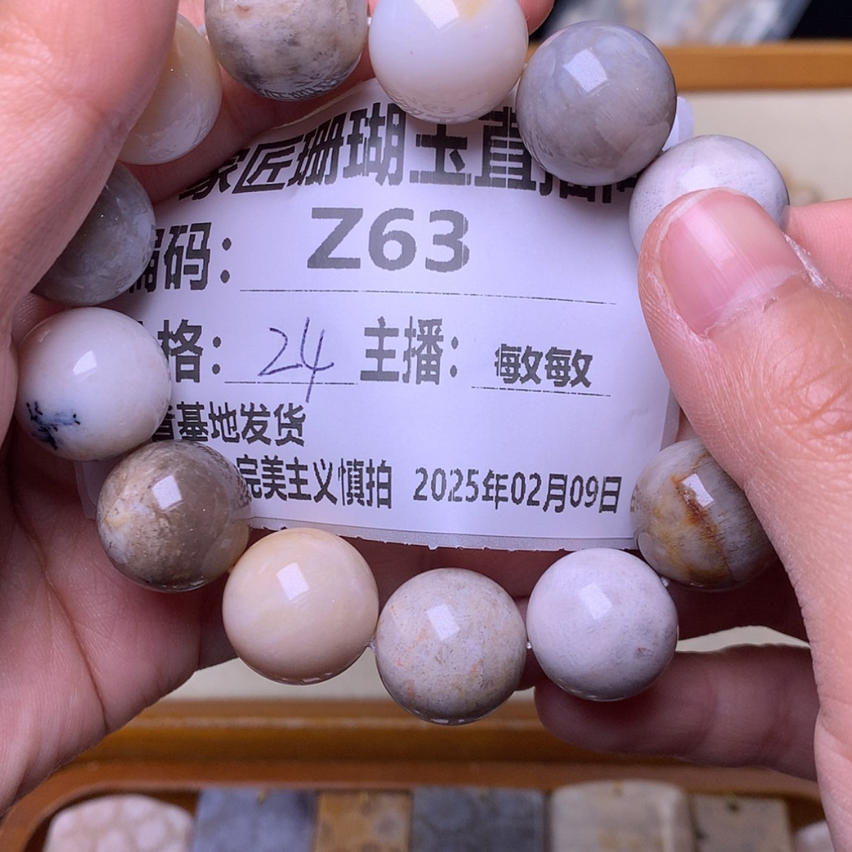 【闪购商品】硅化珊瑚（珊瑚玉）颈饰未镶嵌原*Z63