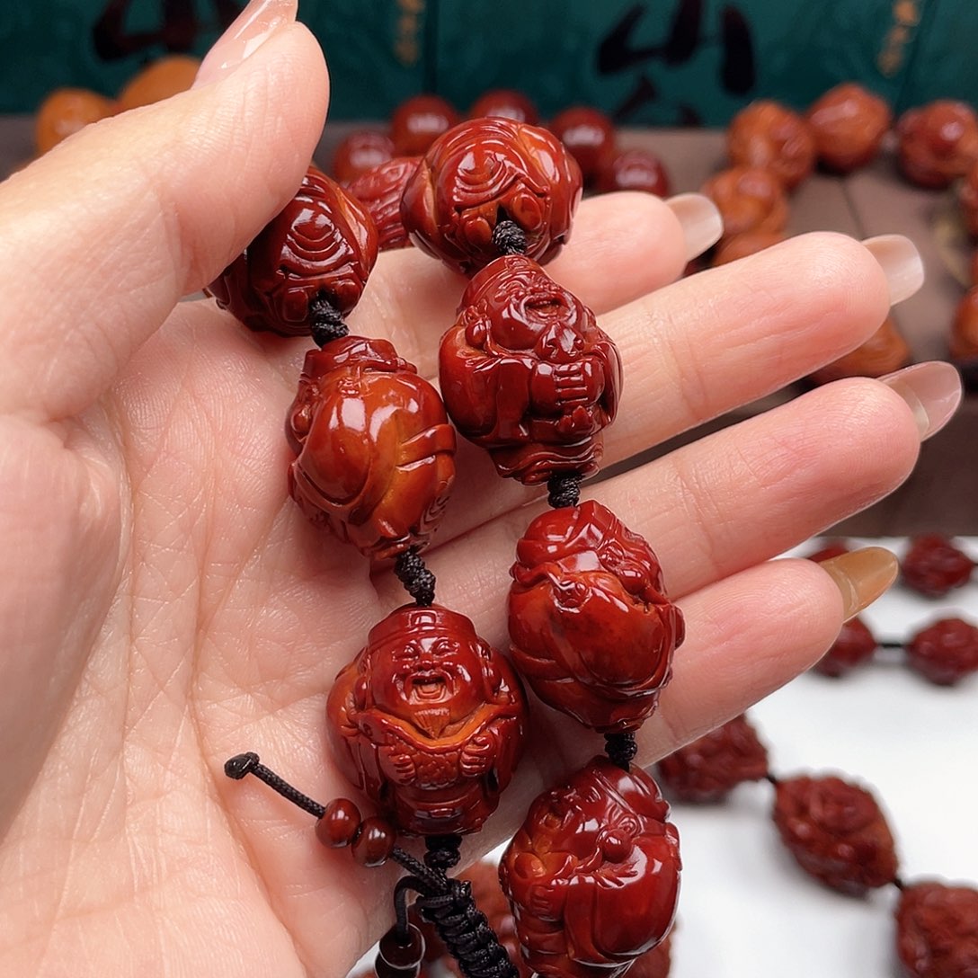 橄榄核手串从**求财神手串