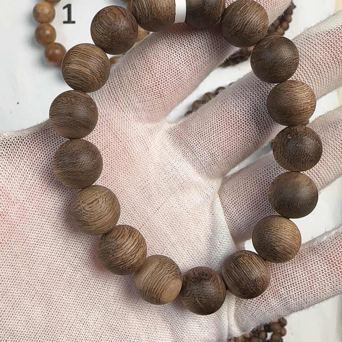 沉香手串1.3文莱蛇皮纹沉香手串