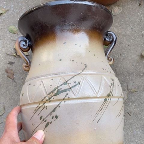 【闪购商品】紫砂花盆高37口22瑕疵