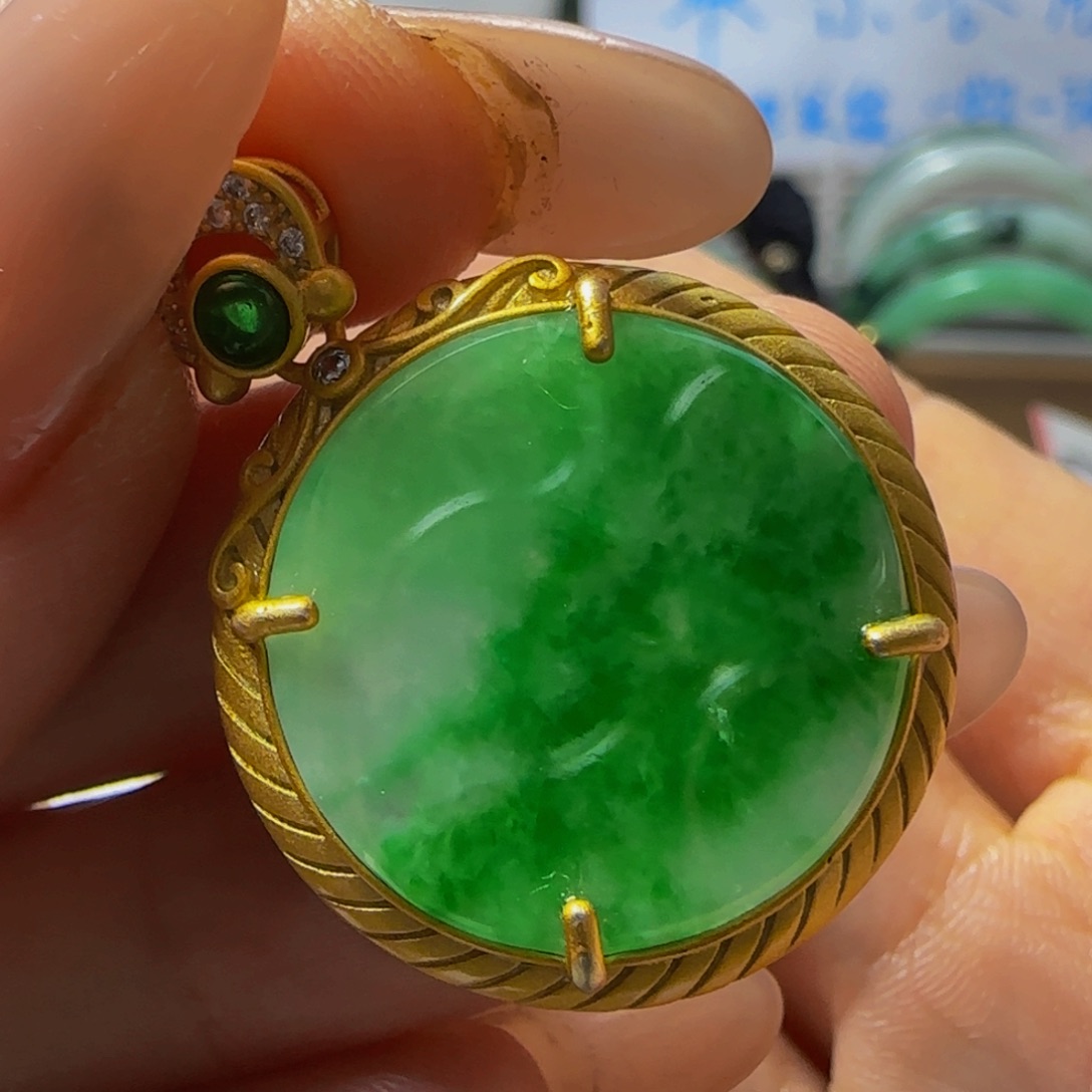 翡翠银S925镶嵌颈饰翡翠1300