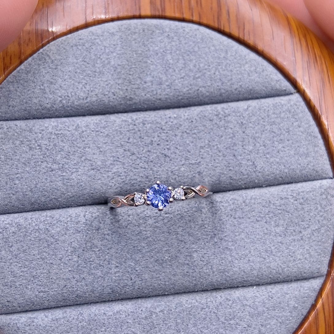 坦桑石戒指银S925镶嵌