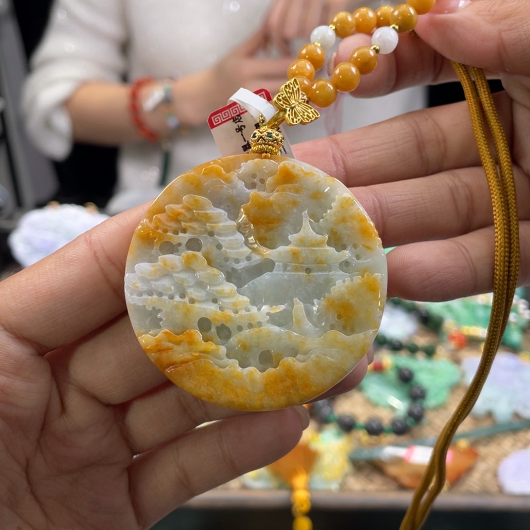 翡翠颈饰未镶嵌代编织