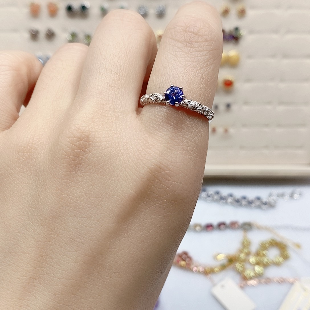 坦桑石戒指银S925镶嵌