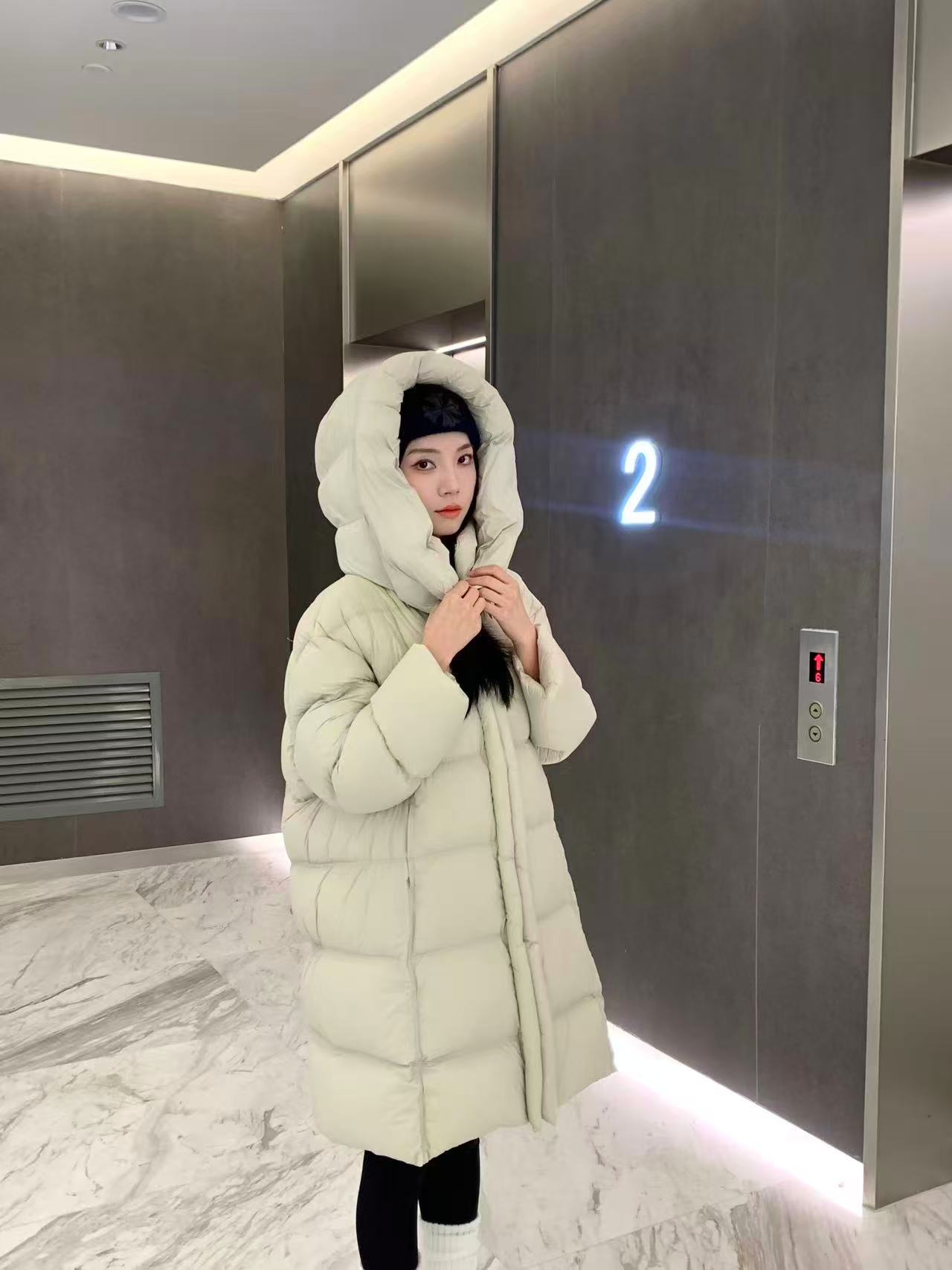 DRD新款泡芙鹅绒羽绒服时尚高腰加厚女韩版秋冬连帽中长款28-2