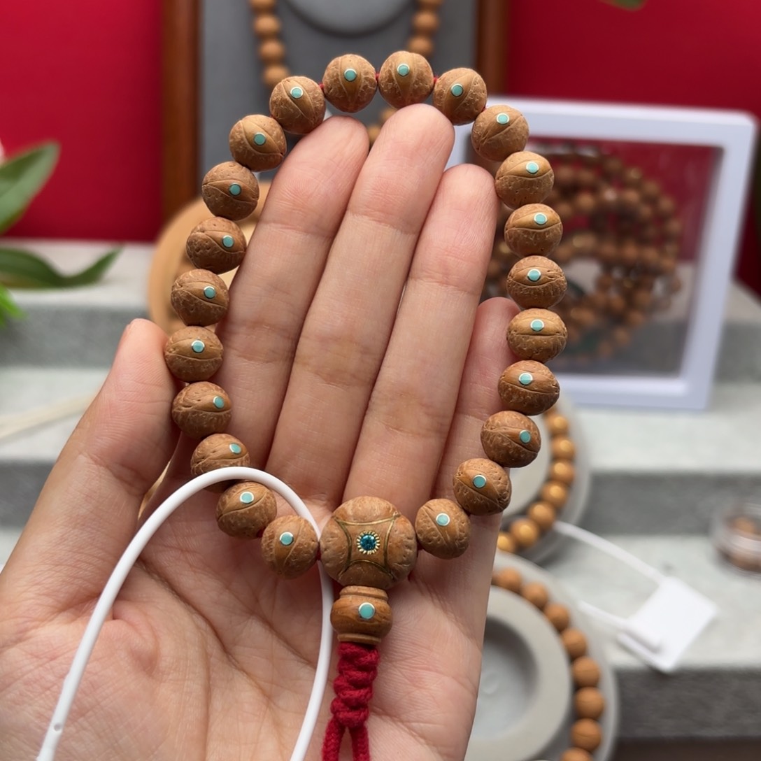 凤眼菩提手串牧**@11左右镶嵌手串