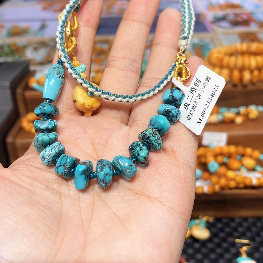 琥珀手链未镶嵌项链