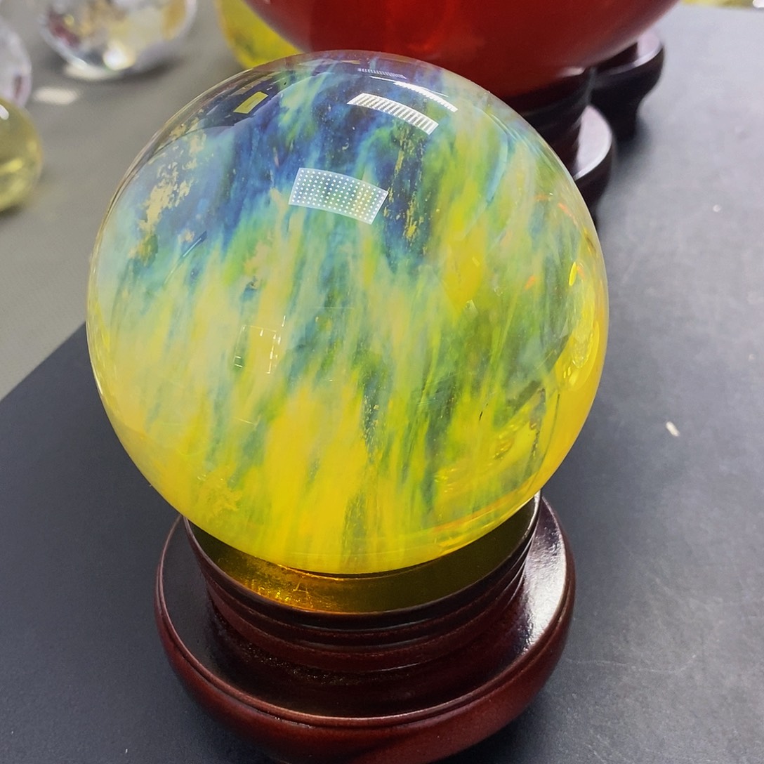 江***姜石材10厘米黄水摆件