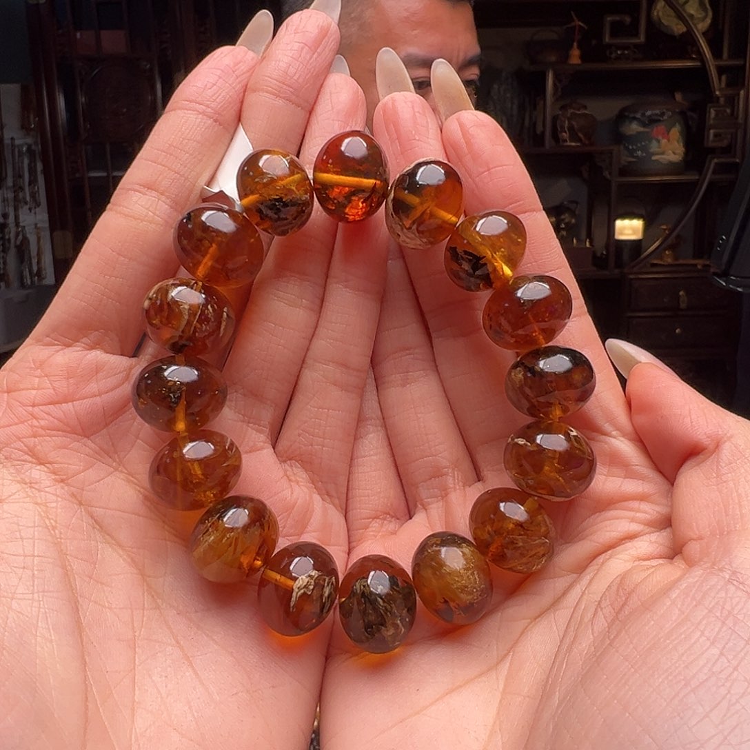 琥珀裸石未镶嵌抚顺琥珀10368十六