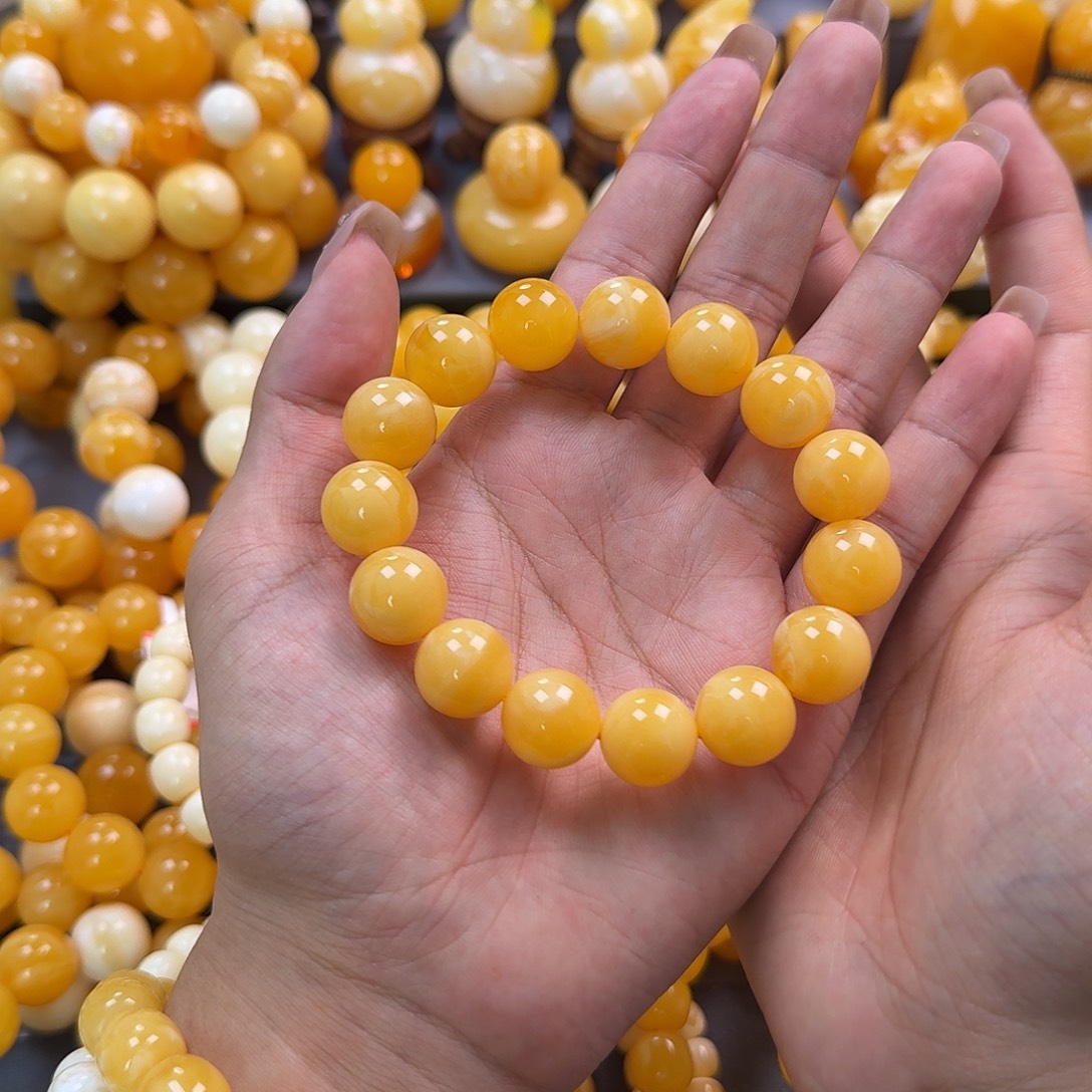 蜜蜡未镶嵌珠宝奇石同料15mm