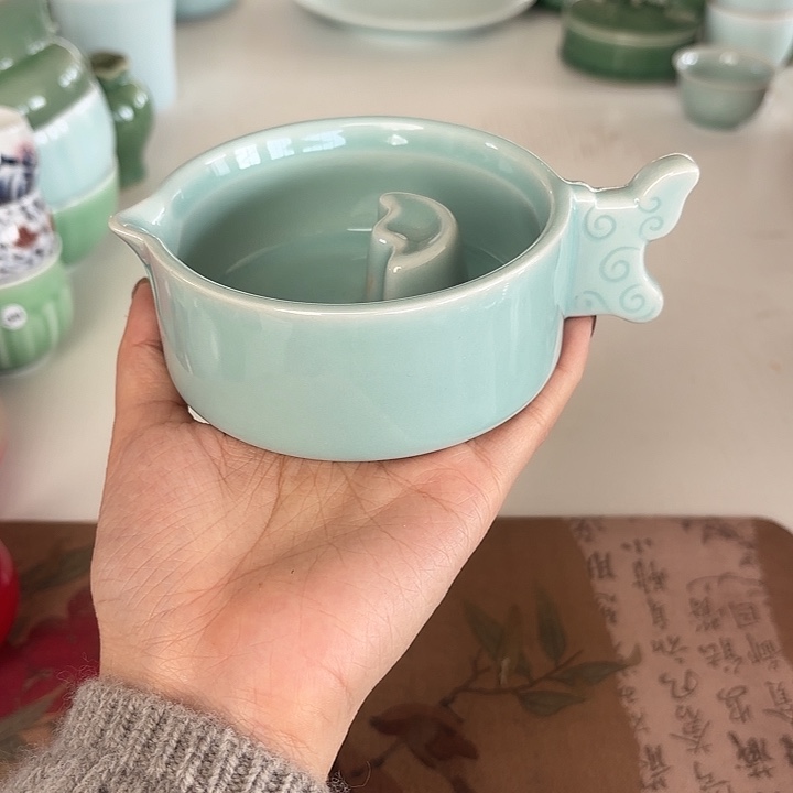 龙泉云间青瓷小米茶器