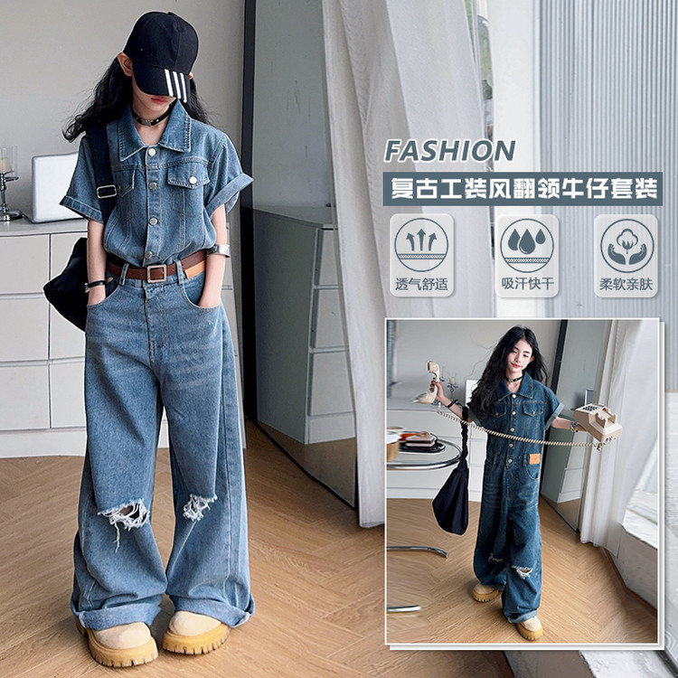 韩版牛仔连衣裙裙夏装2025新款宽松吊带可甜可盐薄款