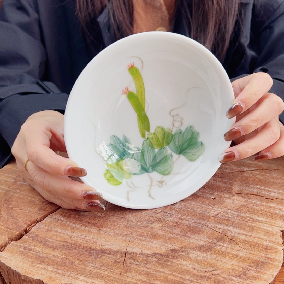 瓷片景德镇陶瓷手工手绘制作