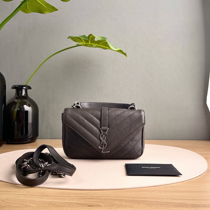 95新 YSL/圣罗兰 【九筒奢品】College邮差mini/单肩包/8241