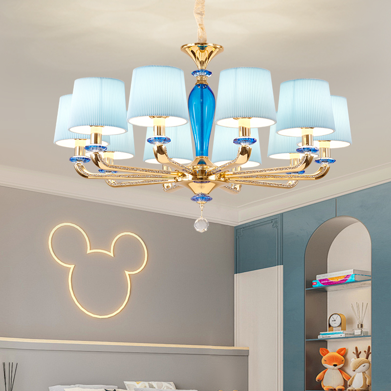 【童话世界】房间吊灯美式中古复古餐厅卧室灯现代简约款式男孩女孩